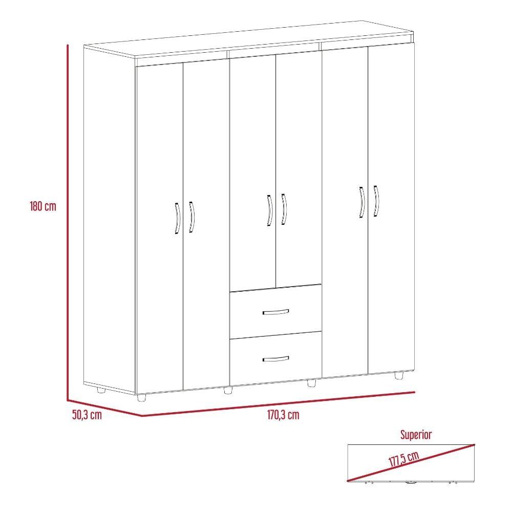 Combo para Habitación Kansas, incluye Closet y Mesa para TV.