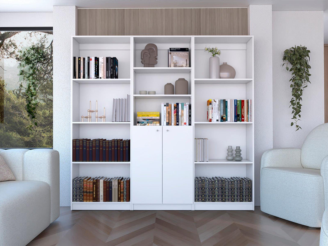 Combo de Bibliotecas Home, Blanco Incluye Tres Bibliotecas - VIRTUAL MUEBLES