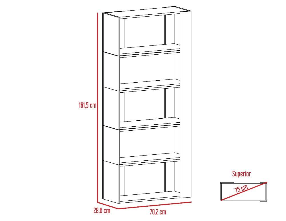 Combo Para Sala Capri, Incluye Biblioteca Cubo Y Mesa De Centro.