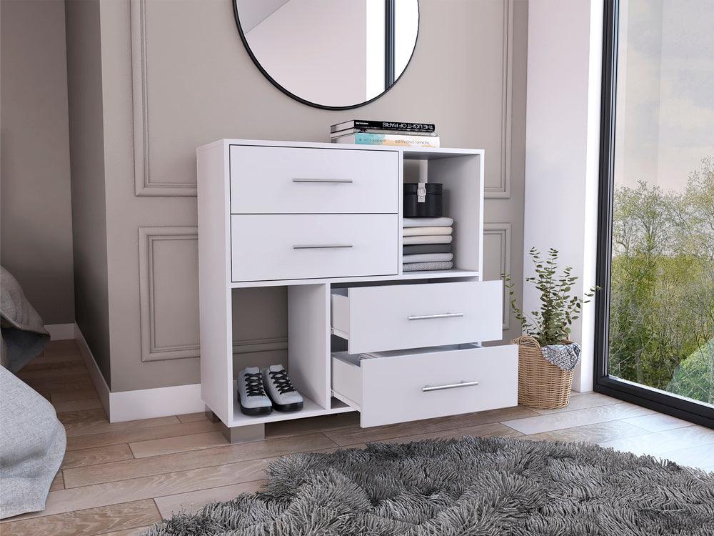 Organizador Karely, Blanco, 4 cajones multiusos deslizables ZF - VIRTUAL MUEBLES