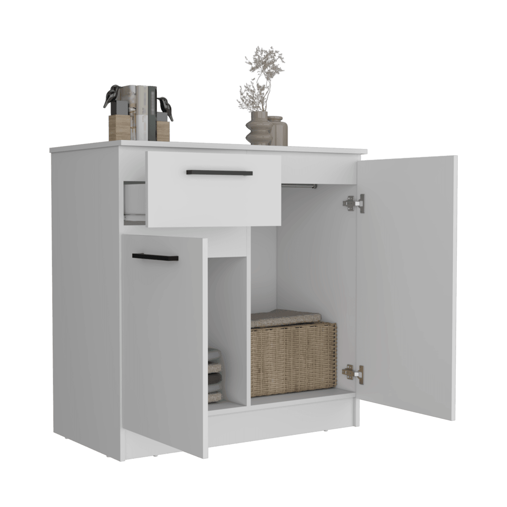 Closet Indira, Blanco Duqueza, con tres cajones multiusos deslizables ZF - VIRTUAL MUEBLES