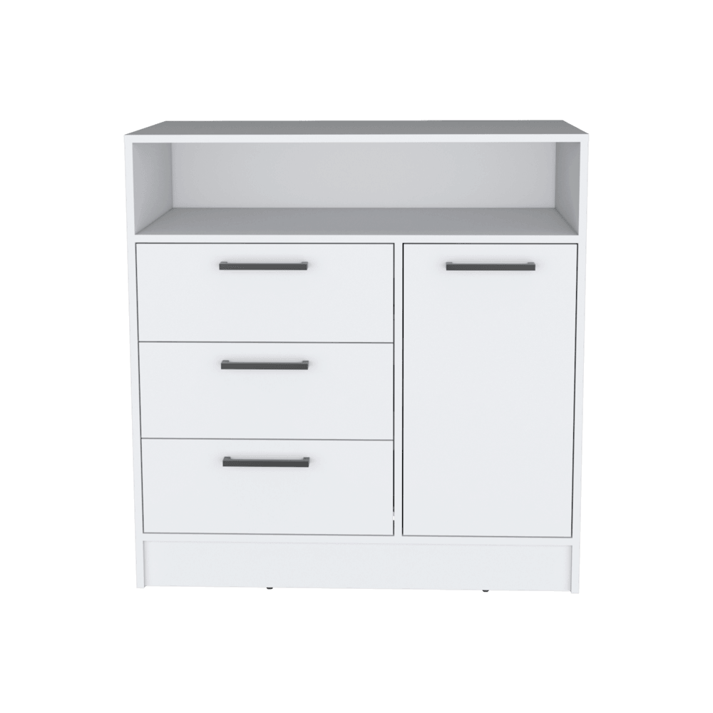 Organizador Omex, Blanco, con Tres Cajones y Una Puerta Abatible ZF - VIRTUAL MUEBLES