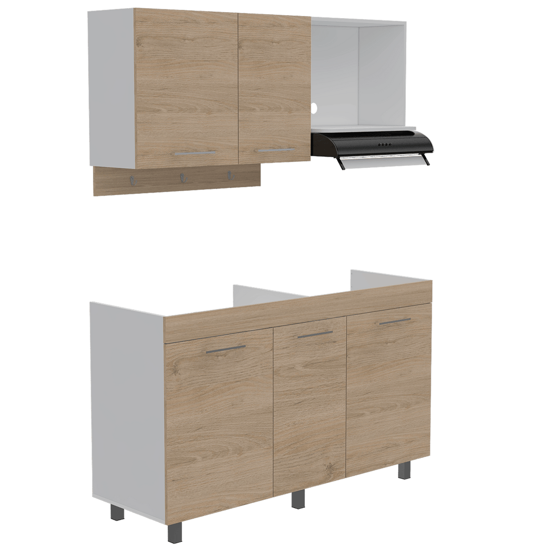 Cocina Integral Deneb Color Beige y Blanco Para Cocina.