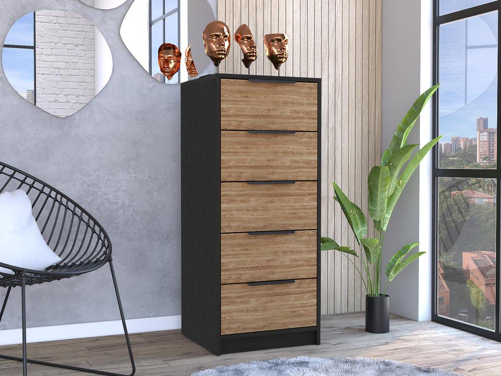 Organizador Wesley, Wengue y Miel, con Tres Cajones - VIRTUAL MUEBLES