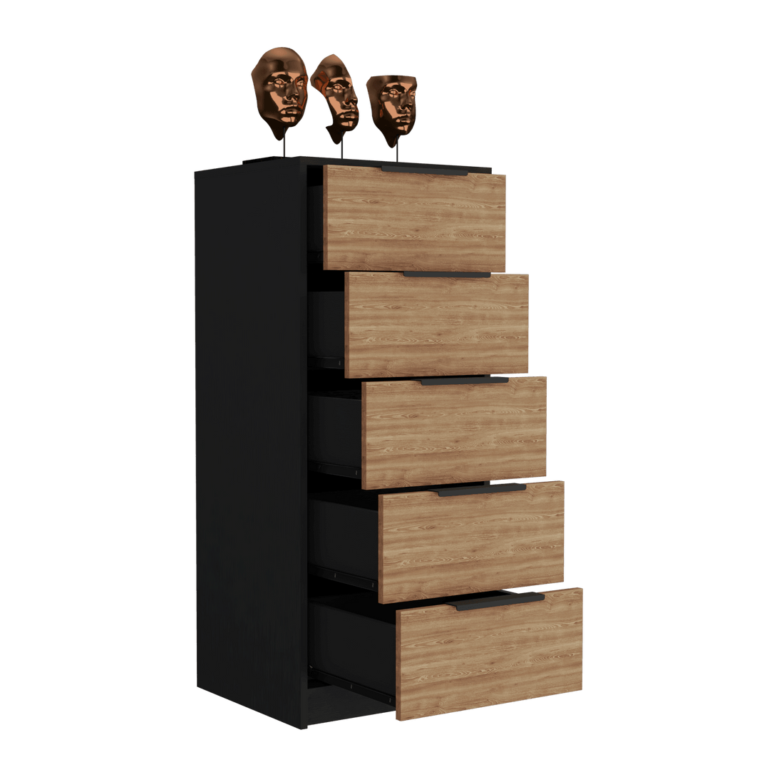 Organizador Wesley, Wengue y Miel, con Tres Cajones - VIRTUAL MUEBLES