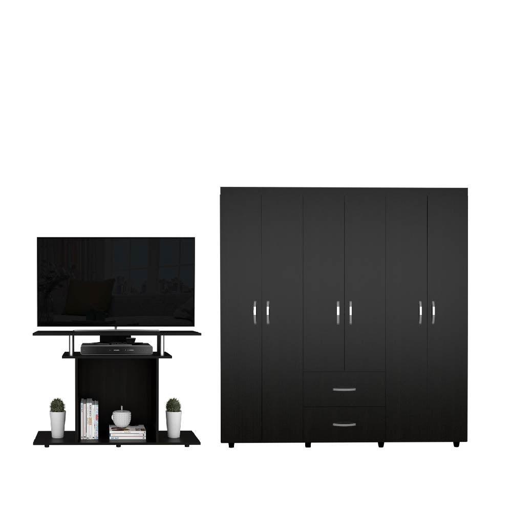 Combo para Habitación Kansas, incluye Closet y Mesa para TV.