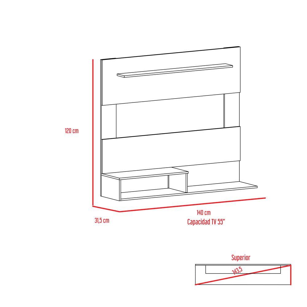 Combo Para Sala Mayer, Incluye Panel Tv Y Mesa Auxiliar.