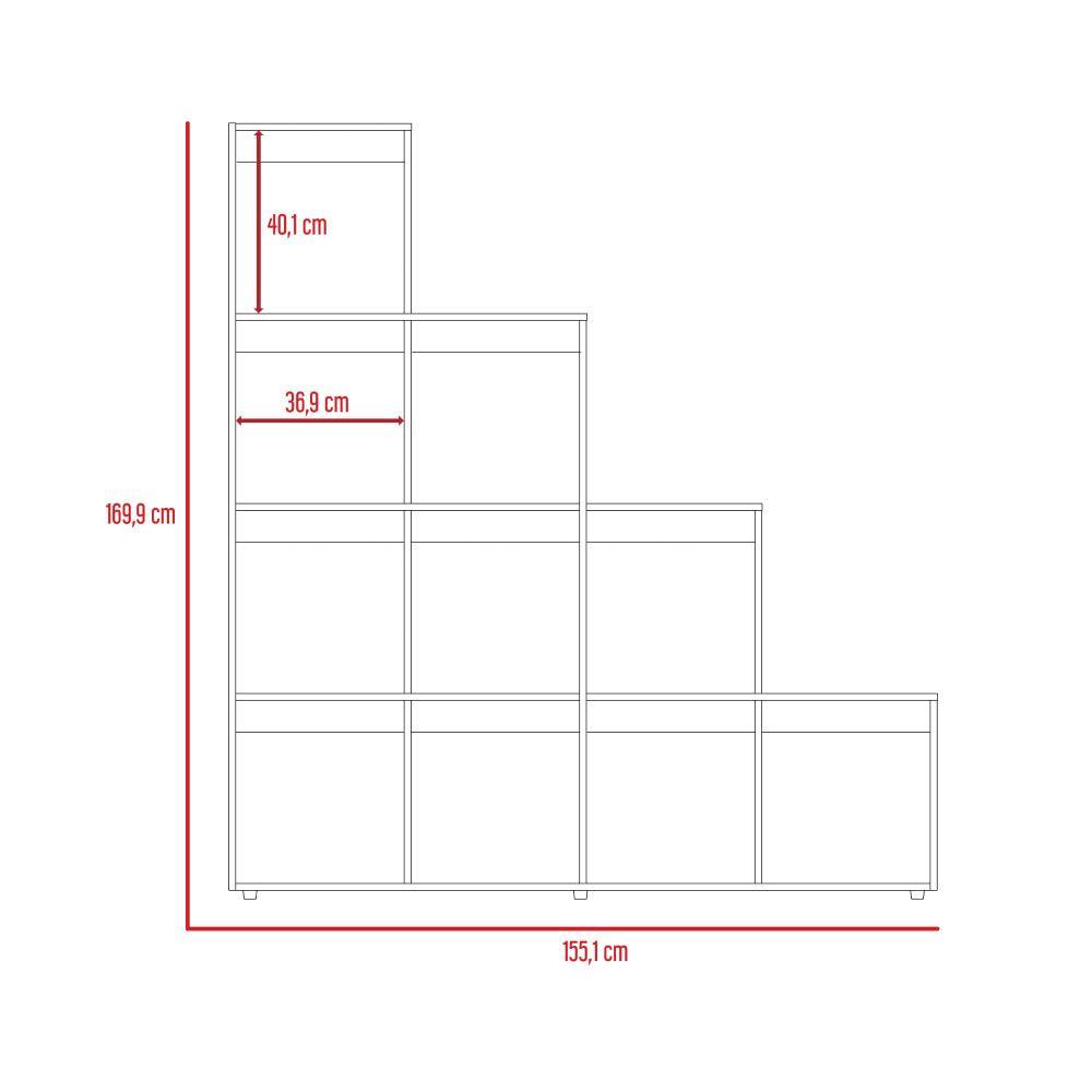 Combo Para Sala Vali, Incluye Mesa Para Tv Y Biblioteca Escalera.