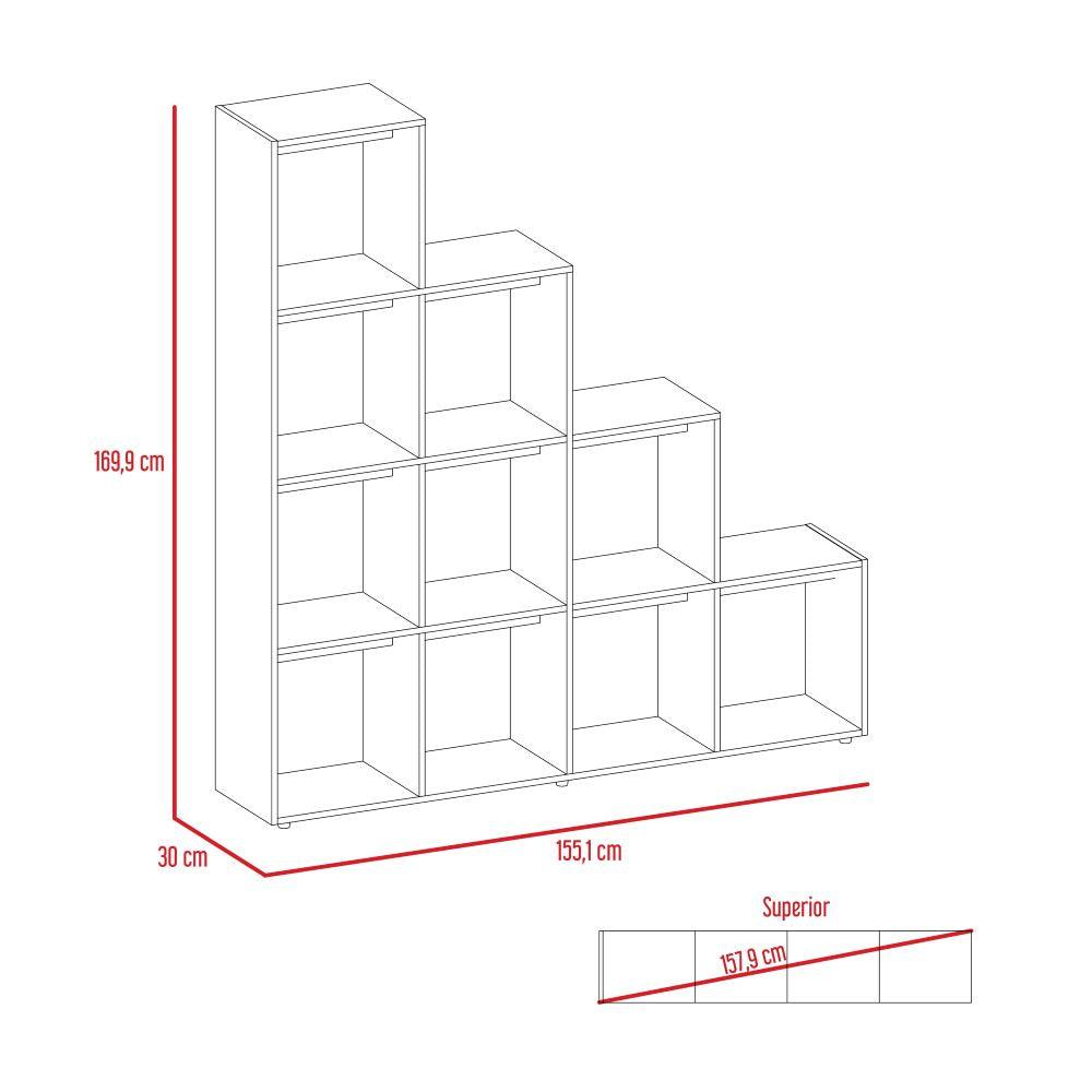 Combo Para Sala Vali, Incluye Mesa Para Tv Y Biblioteca Escalera.