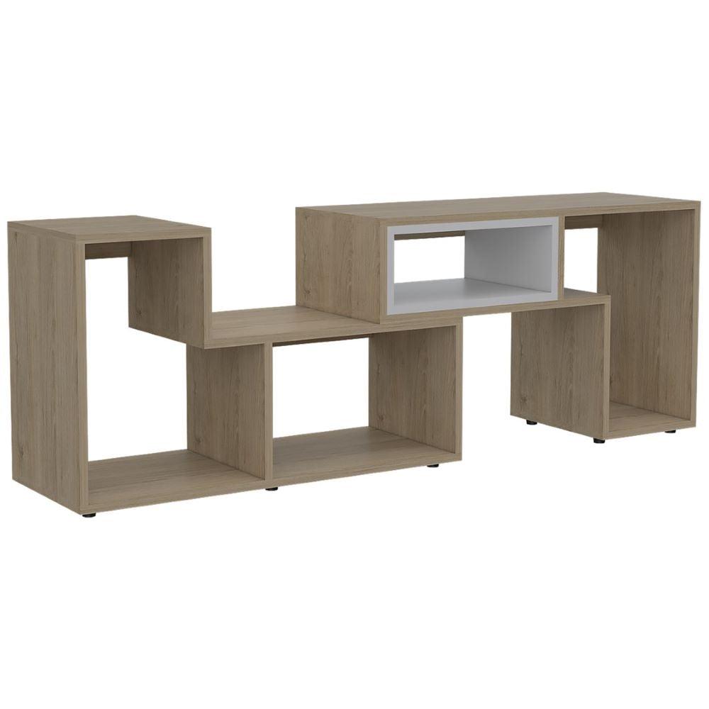 Combo Para Sala Vali, Incluye Mesa Para Tv Y Biblioteca Escalera.