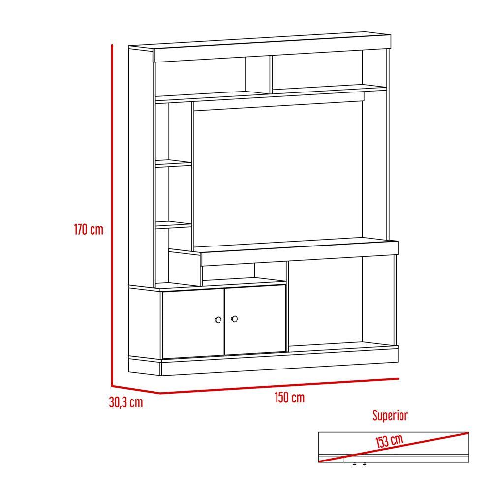 Combo Para Sala Luxies, Incluye Mesa Para Tv Biblioteca Y Mesa De Centro.