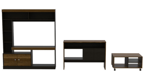 Combo Para Sala Goett, Incluye Mesa Para Tv Mesa Auxiliar Y Mesa De Centro.