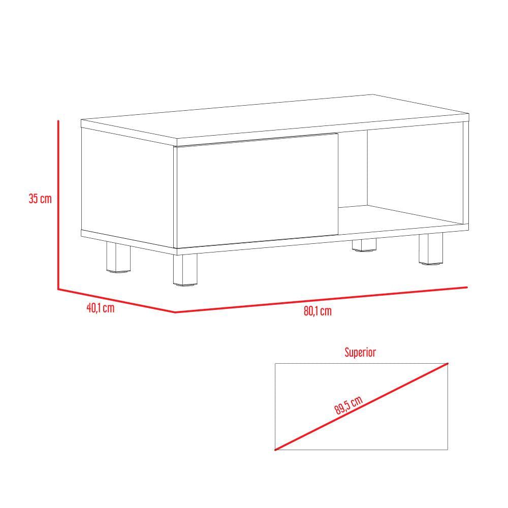 Combo Para Sala Lebu, Incluye Mesa Para Tv Y Mesa De Centro.