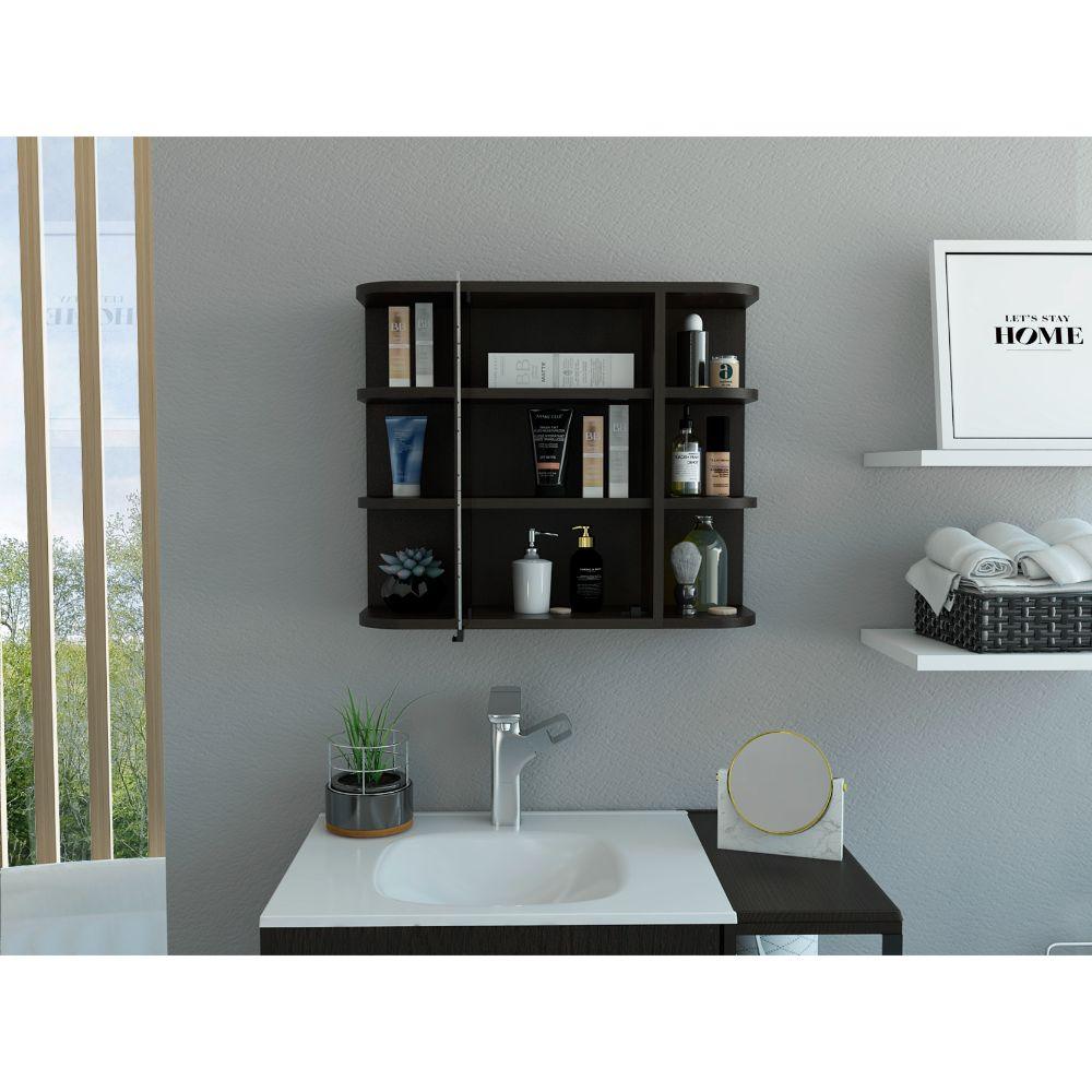 Gabinete de Baño Delio color Wengue X2.