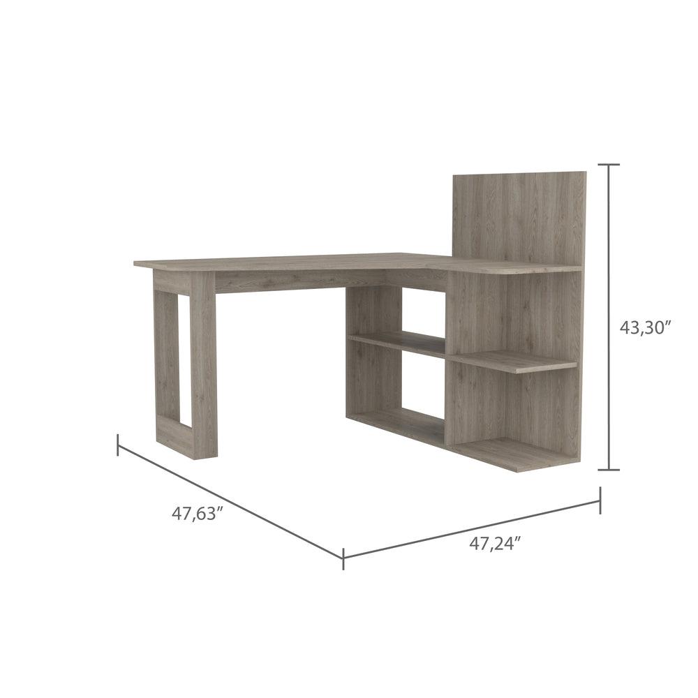 Escritorio En L Andalucia, Humo, con Variedad de Entrepaños ZF - VIRTUAL MUEBLES