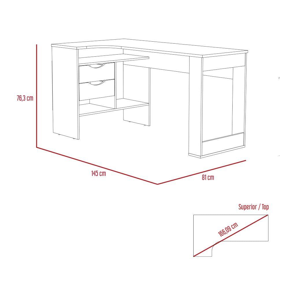 Combo para Sala, Noah, Incluye Biblioteca, Escritorio y Mesa para TV - VIRTUAL MUEBLES