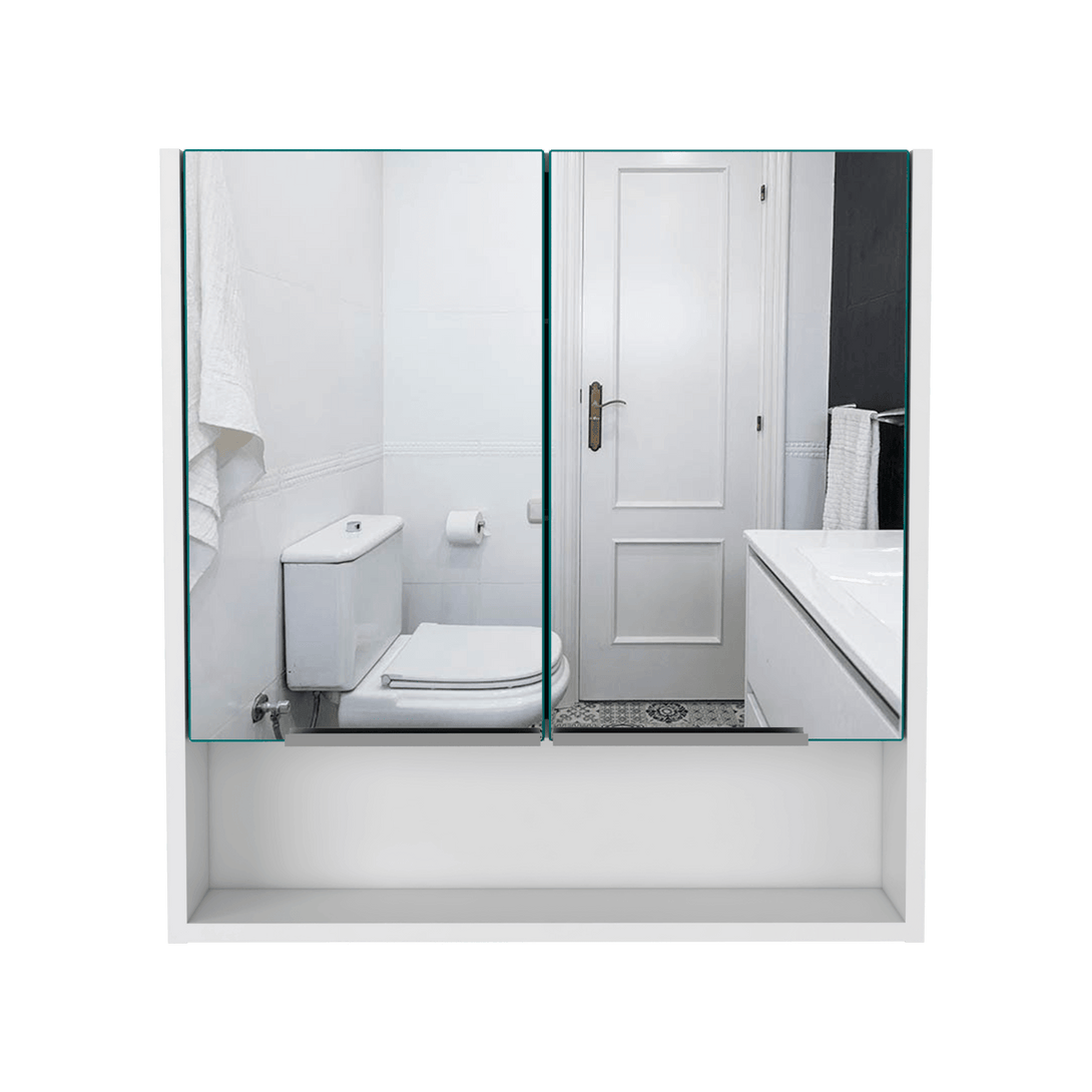 Gabinete de Baño Rawana, Blanco, Incluye Espejo y Entrepaños Para Guardar Objetos de Aseo ZF - VIRTUAL MUEBLES