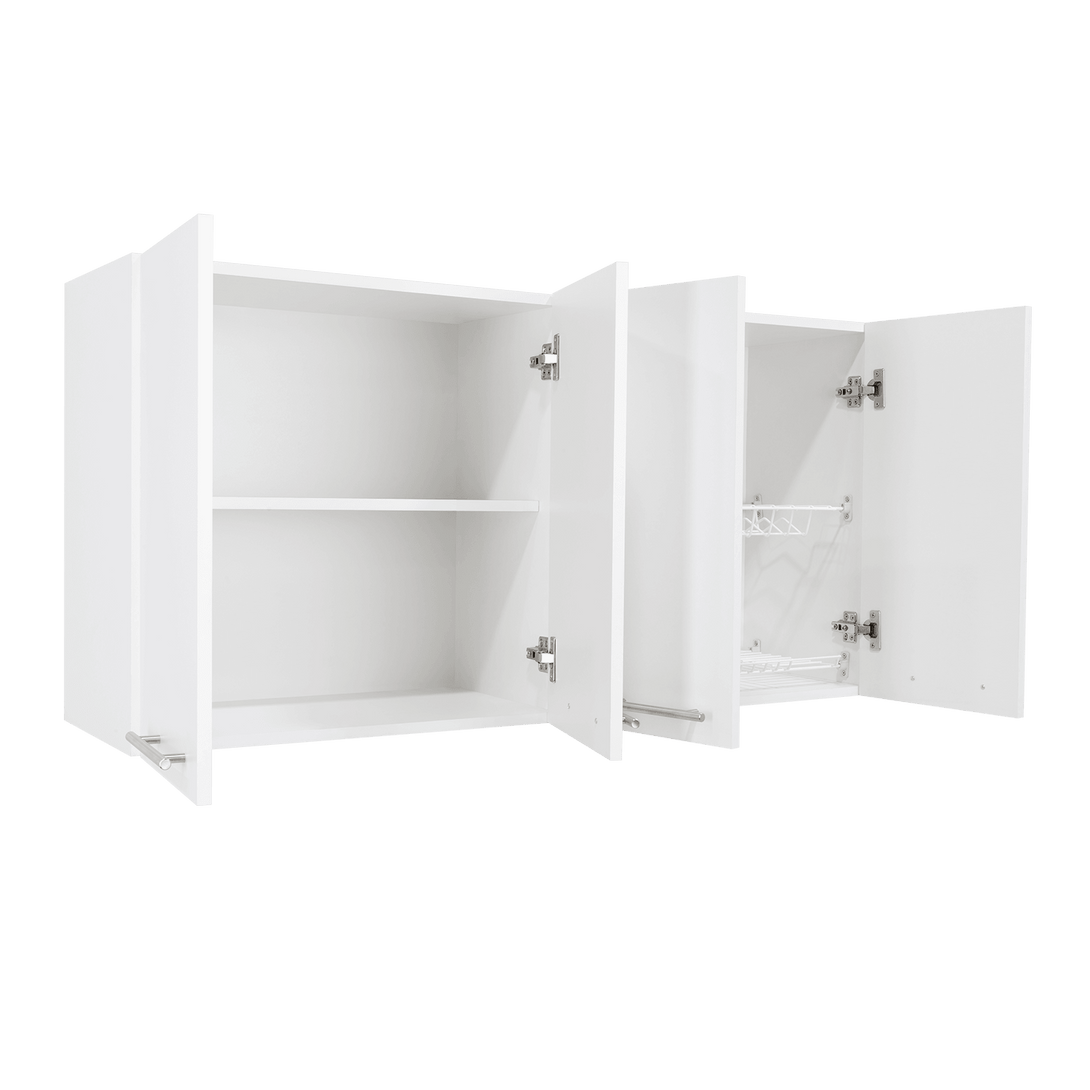 Gabinete Superior Frello, Blanco Nevado, con Cuatro Puertas Abatibles ZF - VIRTUAL MUEBLES