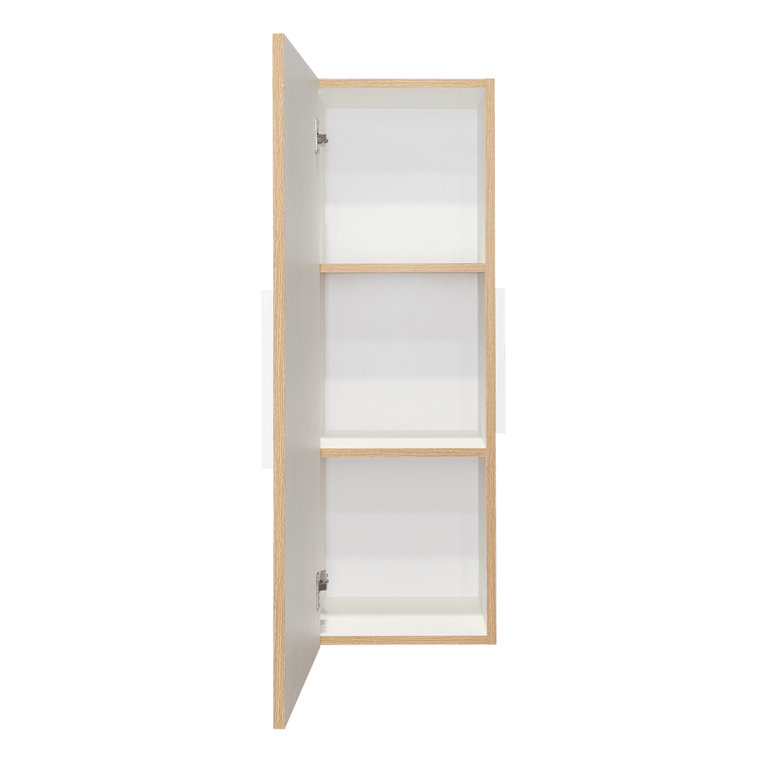 Gabinete de Baño Picasso, Blanco y Café Claro, con Espacio Para Guardar Objetos de Aseo ZF - VIRTUAL MUEBLES