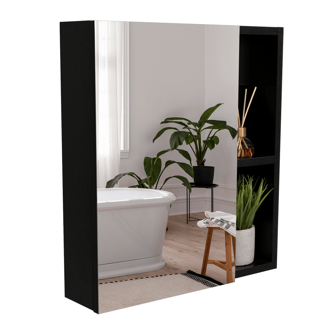 Gabinete de Baño Labell, Wengue, con Puerta y Entrepaños - VIRTUAL MUEBLES