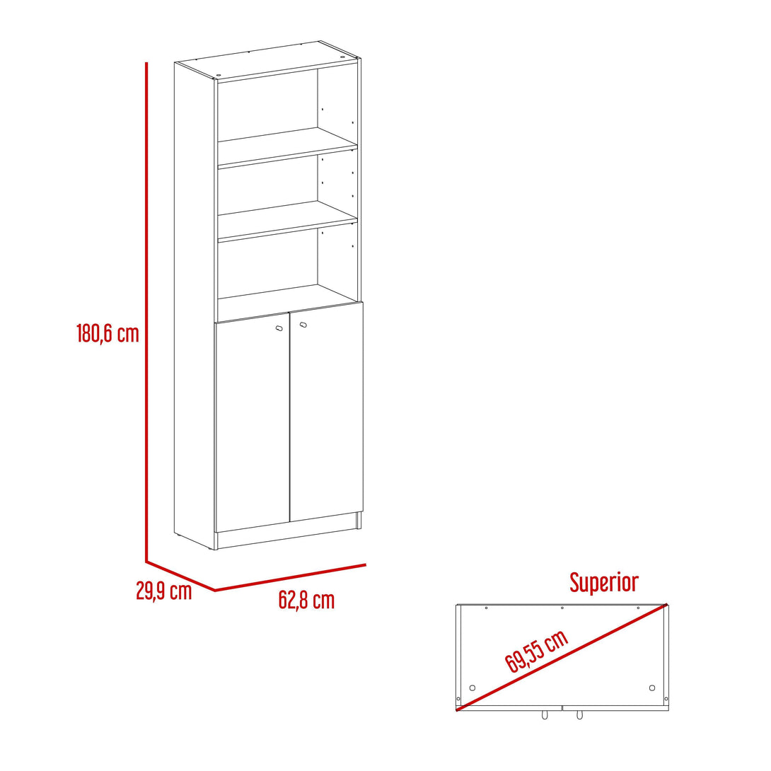 Combo de Bibliotecas Home, Wengue, Incluye Dos Bibliotecas - VIRTUAL MUEBLES