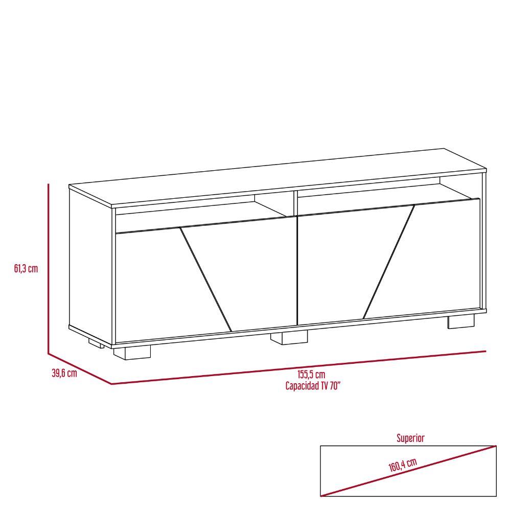 Mesa para TV Orus color Miel y Caoba para Sala.