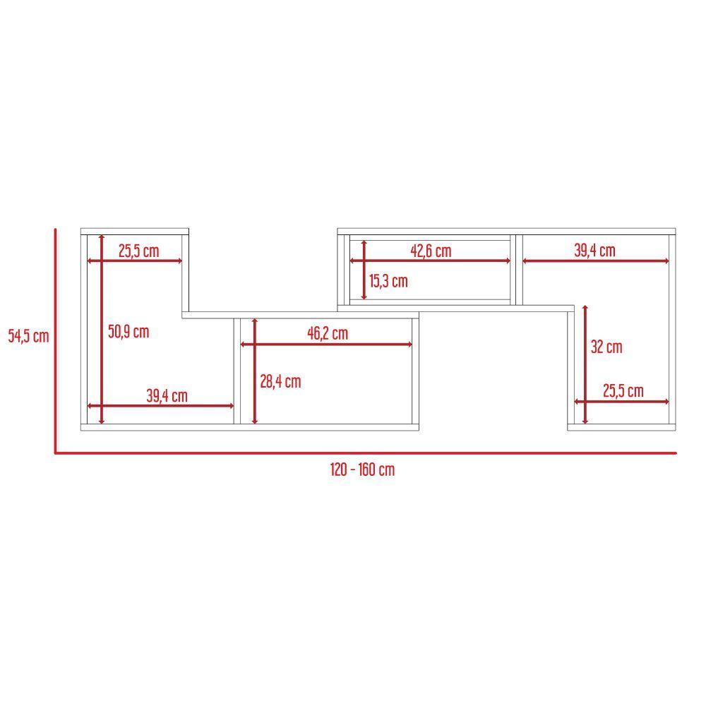 Combo para Sala, Ascher, Incluye Biblioteca, Mesa de Centro y Mesa para TV, Wengue y Blanco - VIRTUAL MUEBLES