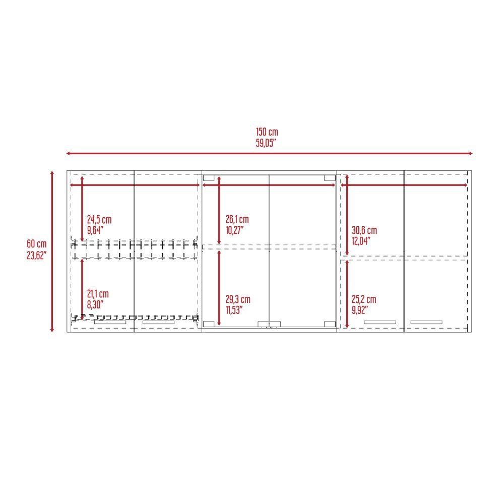 Gabinete Superior Frello color Wengue para Cocina.