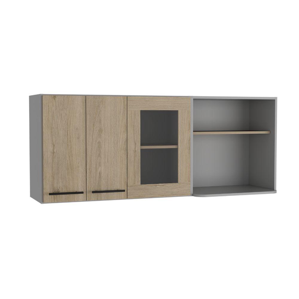 Gabinete Superior Frello color Beige y Gris para Cocina.