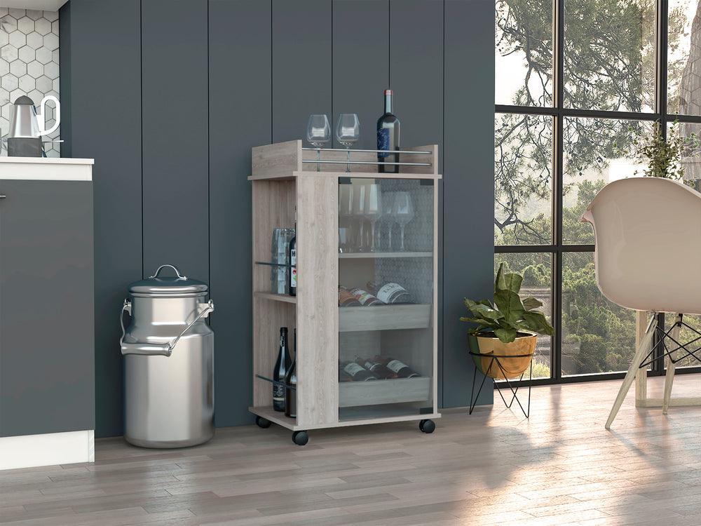 Bar Spirit, Humo, con Amplios Espacios Para Ubicar Copas y Botellas ZF - VIRTUAL MUEBLES