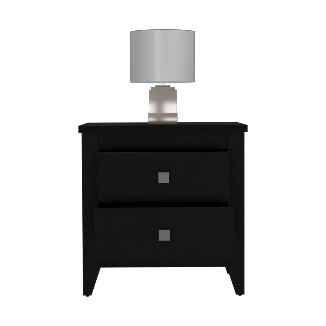 Mesa de Noche Dalot, Wengue, con Cajones y Diseño Moderno ZF - VIRTUAL MUEBLES