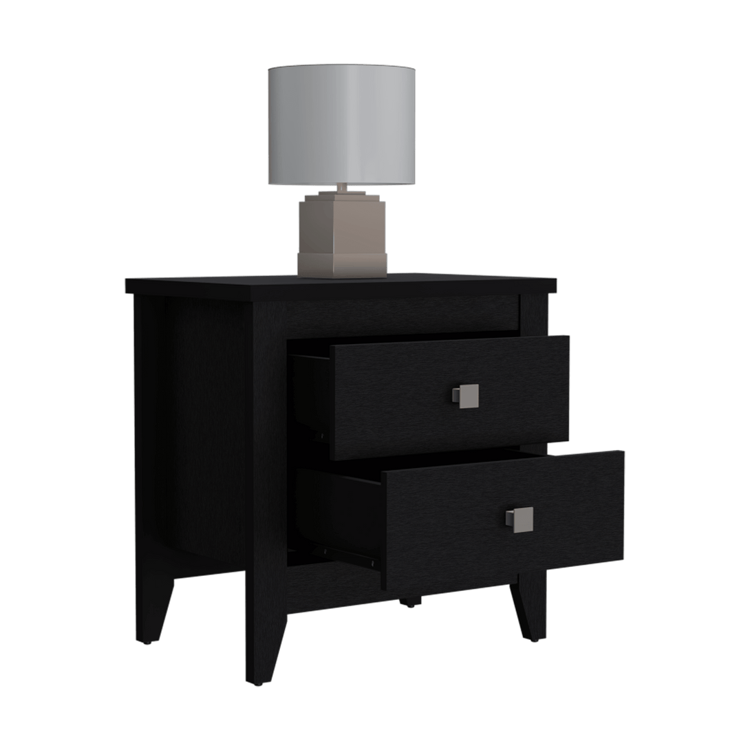 Mesa de Noche Dalot, Wengue, con Cajones y Diseño Moderno ZF - VIRTUAL MUEBLES