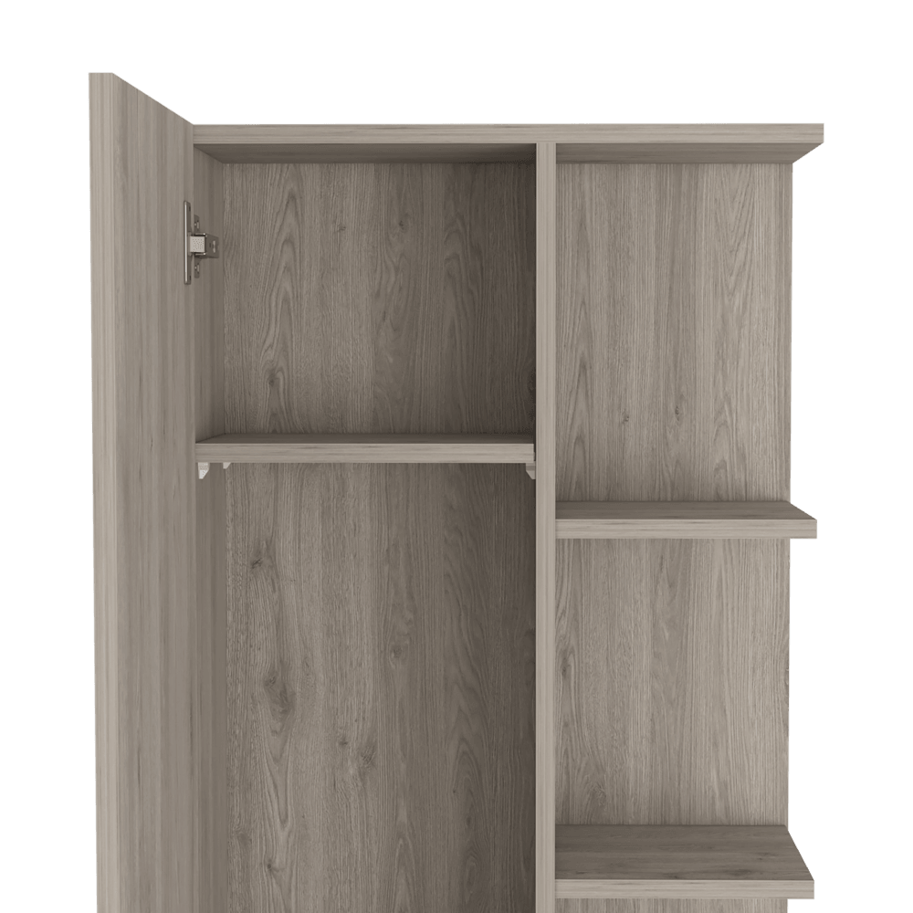 Mueble Esquinero Arán, Humo, con Variedad de Entrepaños ZF - VIRTUAL MUEBLES