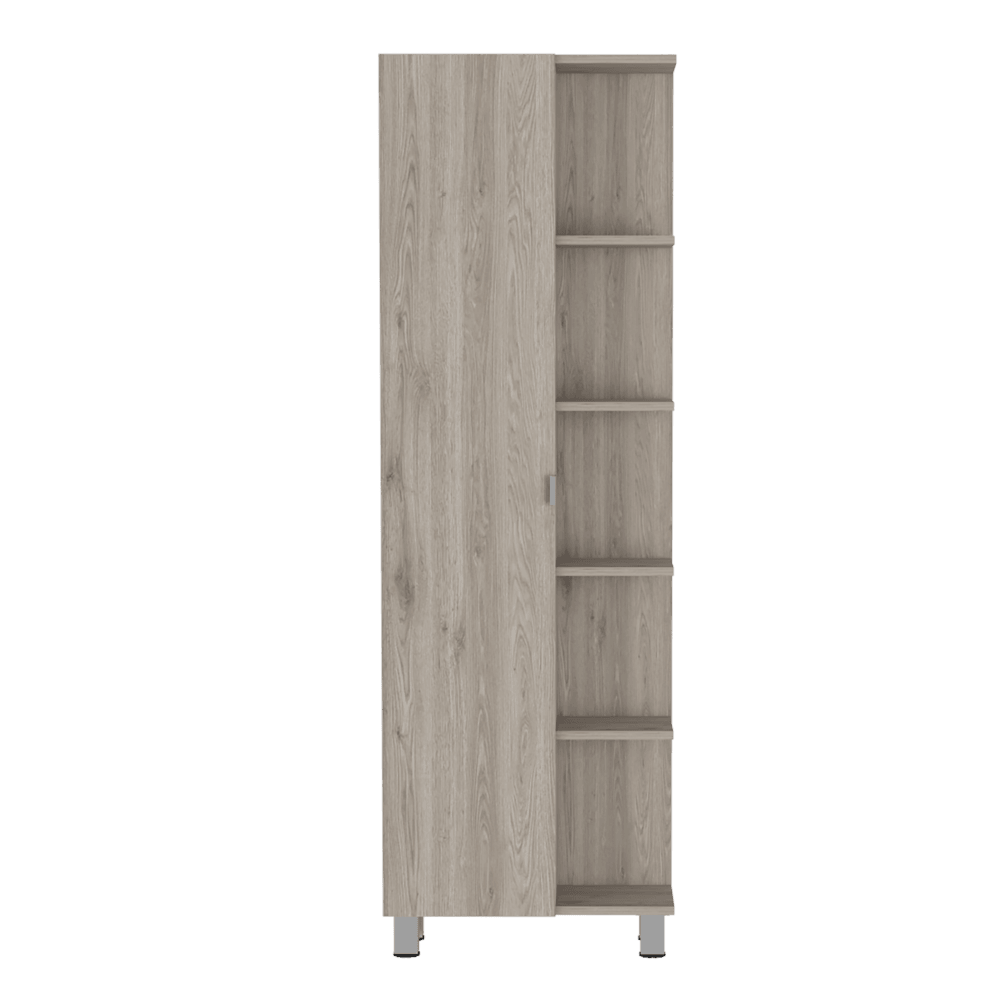 Mueble Esquinero Arán, Humo, con Variedad de Entrepaños ZF - VIRTUAL MUEBLES