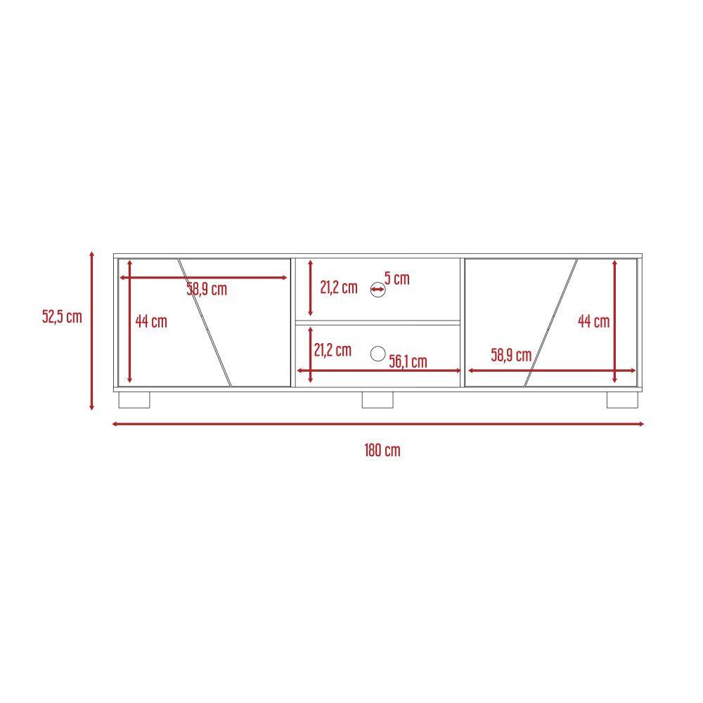 Mesa Para Tv Orus color Miel Y Caoba Para Sala.