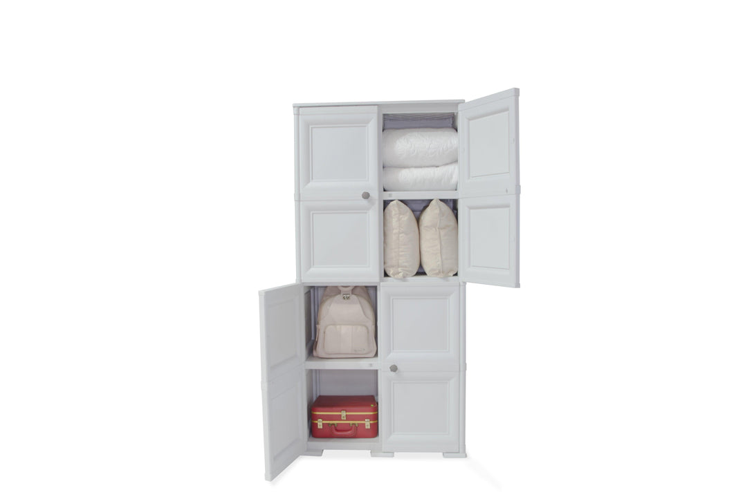 Mueble Organizador Elegance Liso Da Vinci color Blanco Perla para Habitación.