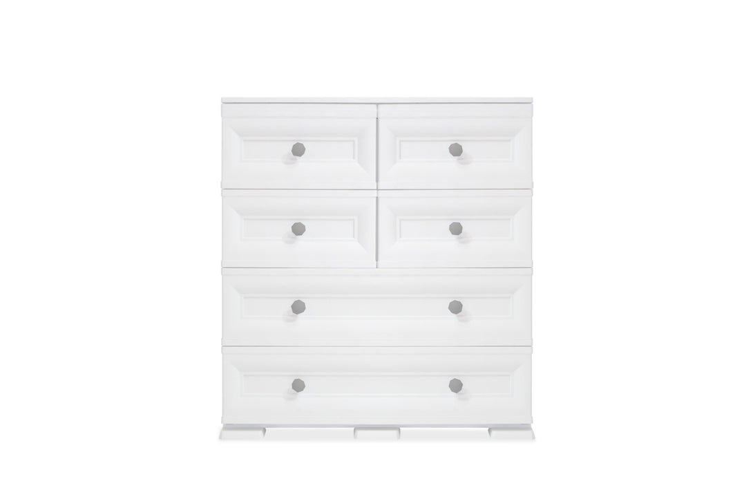 Mueble Organizador Elegance Dali color Blanco Perla para Habitación.