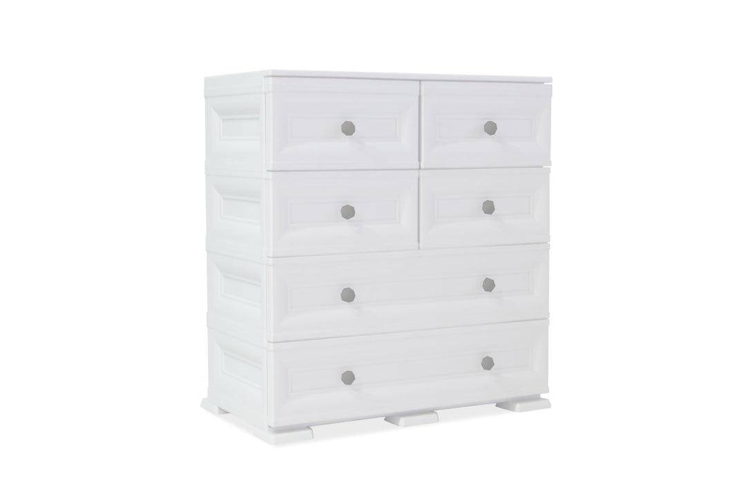 Mueble Organizador Elegance Dali color Blanco Perla para Habitación.