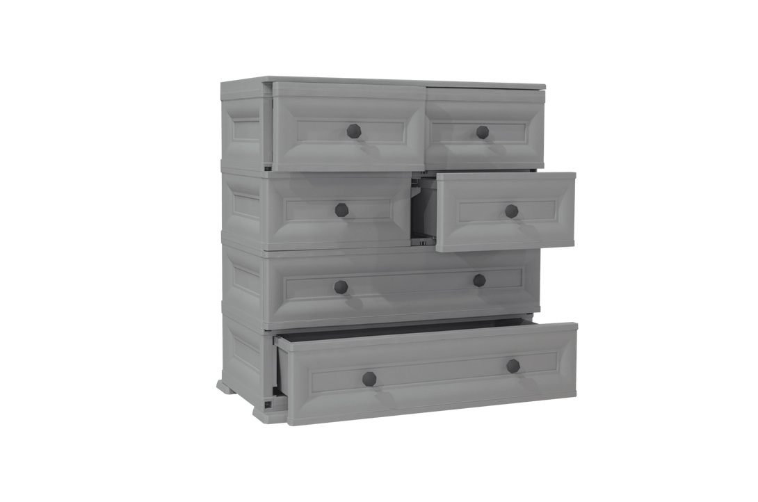 Mueble Organizador Elegance Dali color Gris para Habitación.