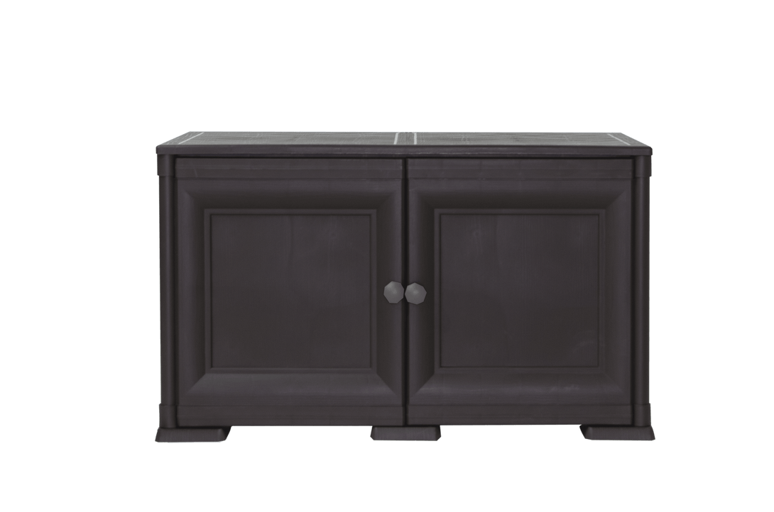 Mueble Organizador Elegance Liso Goya color Wengue para Habitación.