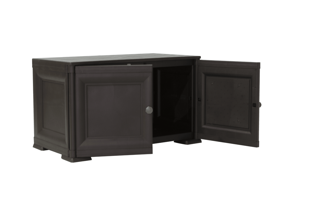 Mueble Organizador Elegance Liso Goya color Wengue para Habitación.