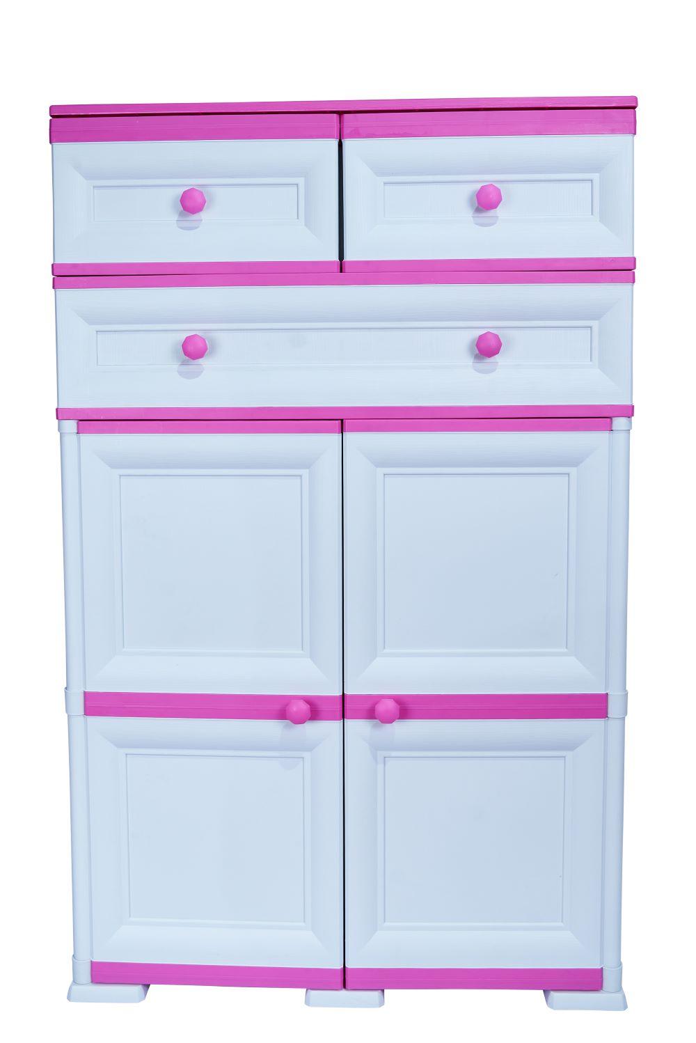 Mueble Organizador Elegance Picasso Infantil color Fucsia para Habitación.