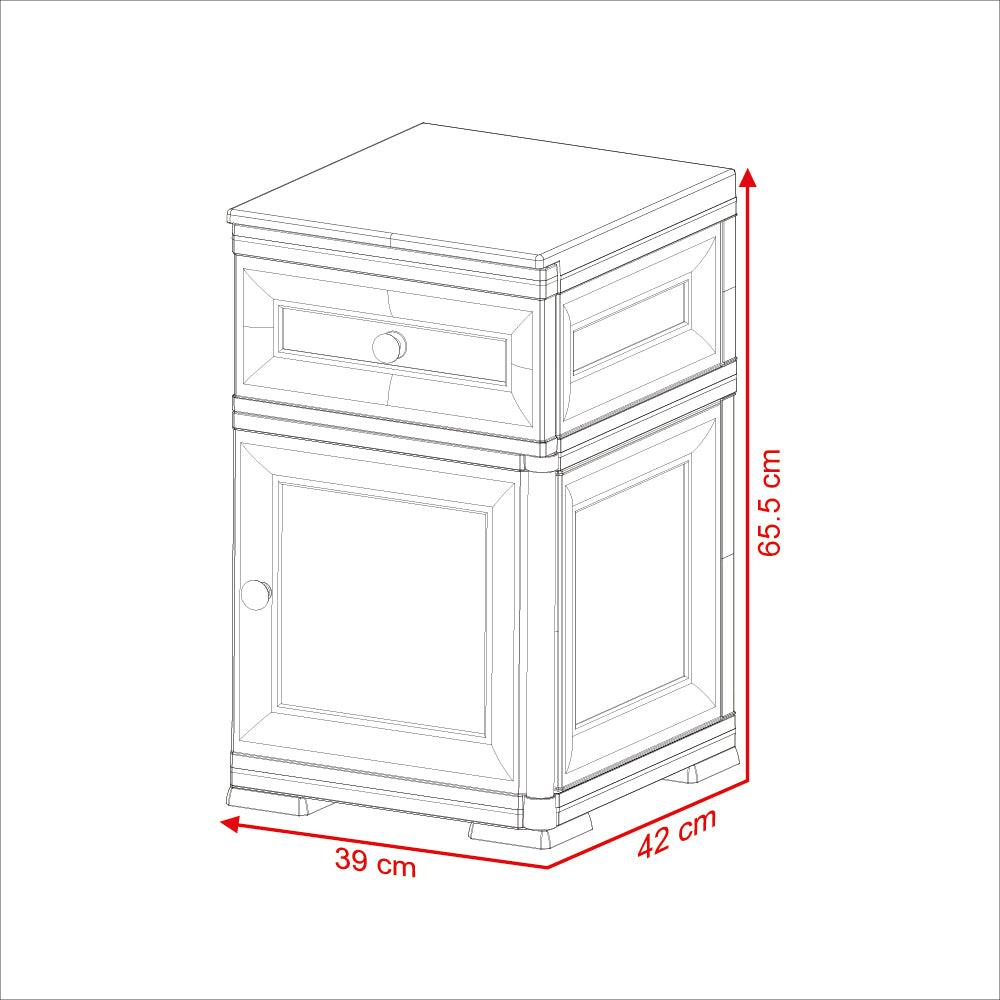 Mueble Organizador Elegance Tiziano color Blanco Duqueza para Habitación.