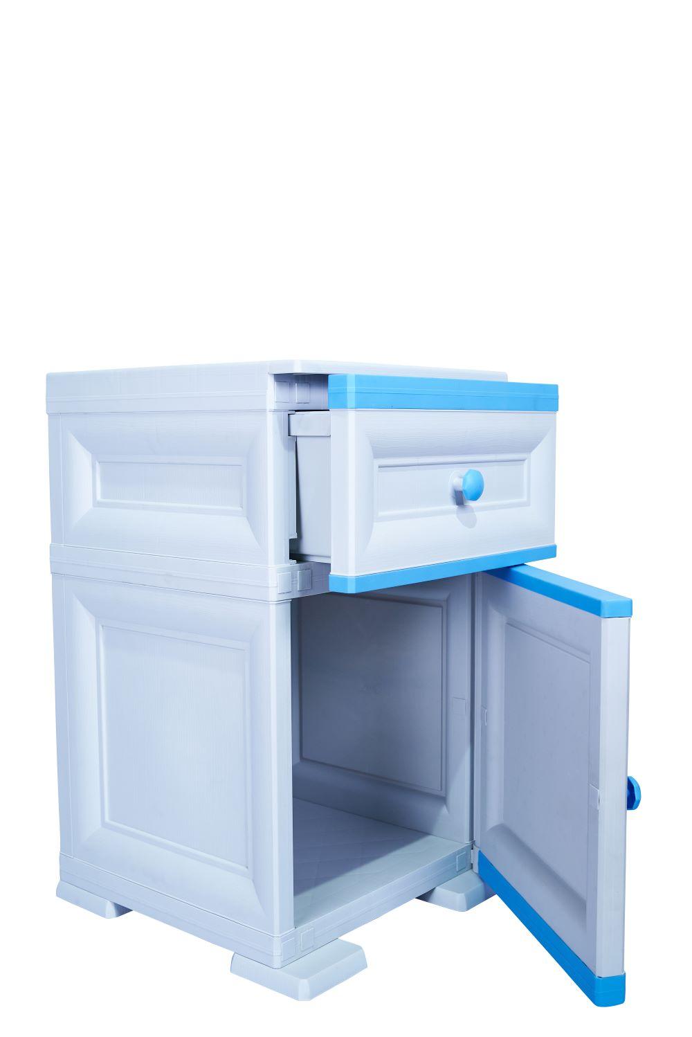 Mueble Organizador Elegance Tiziano Infantil color Azul para Habitación.