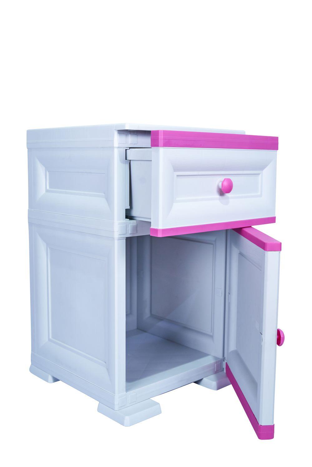 Mueble Organizador Elegance Tiziano Infantil color Fucsia para Habitación.