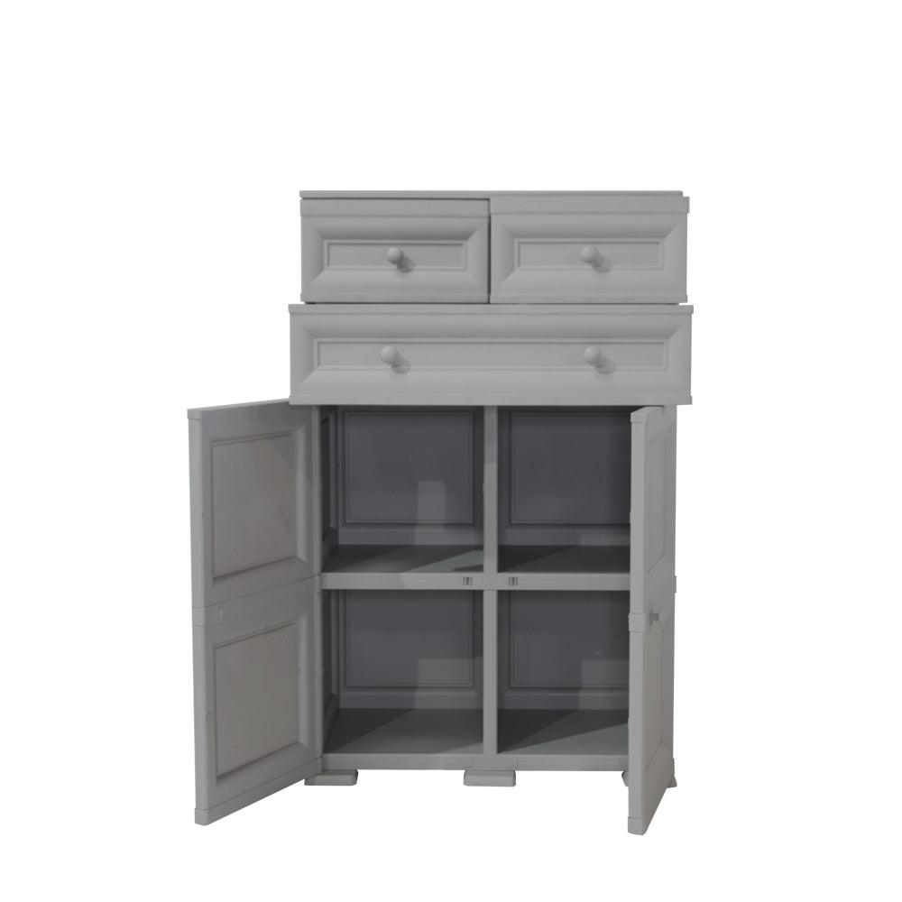 Mueble Organizador Elegance Van Gogh color Gris para Habitación.