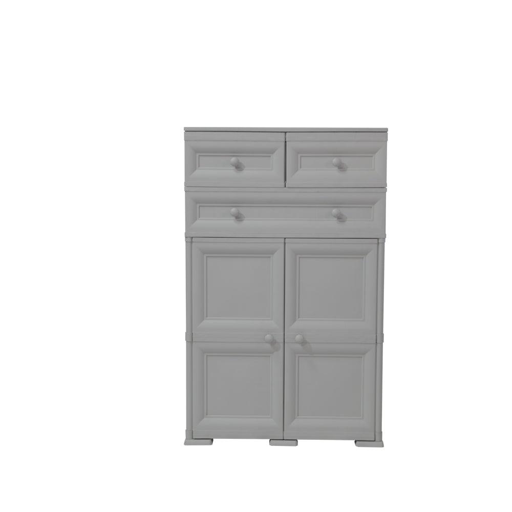 Mueble Organizador Elegance Van Gogh color Gris para Habitación.