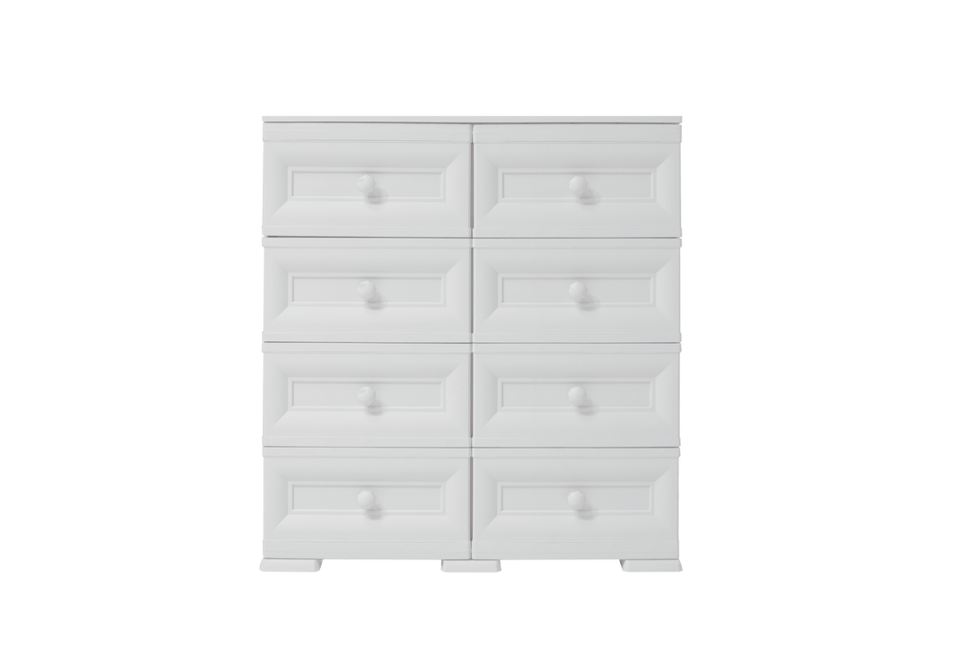 Mueble Organizador Elegance Van Gogh color Blanco Perla para Habitación.