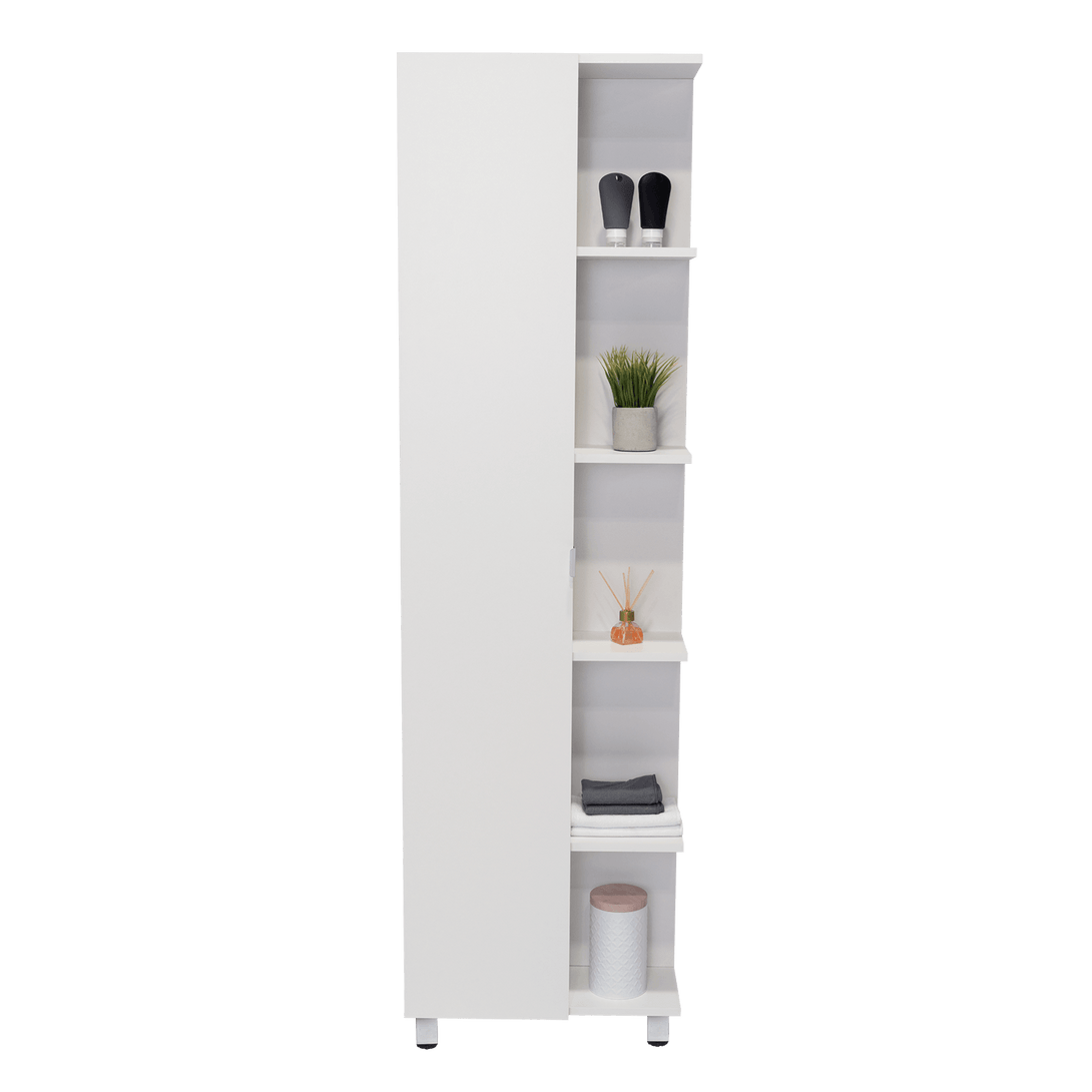 Mueble Esquinero Arán, Blanco Nevado, con Variedad de Entrepaños ZF - VIRTUAL MUEBLES