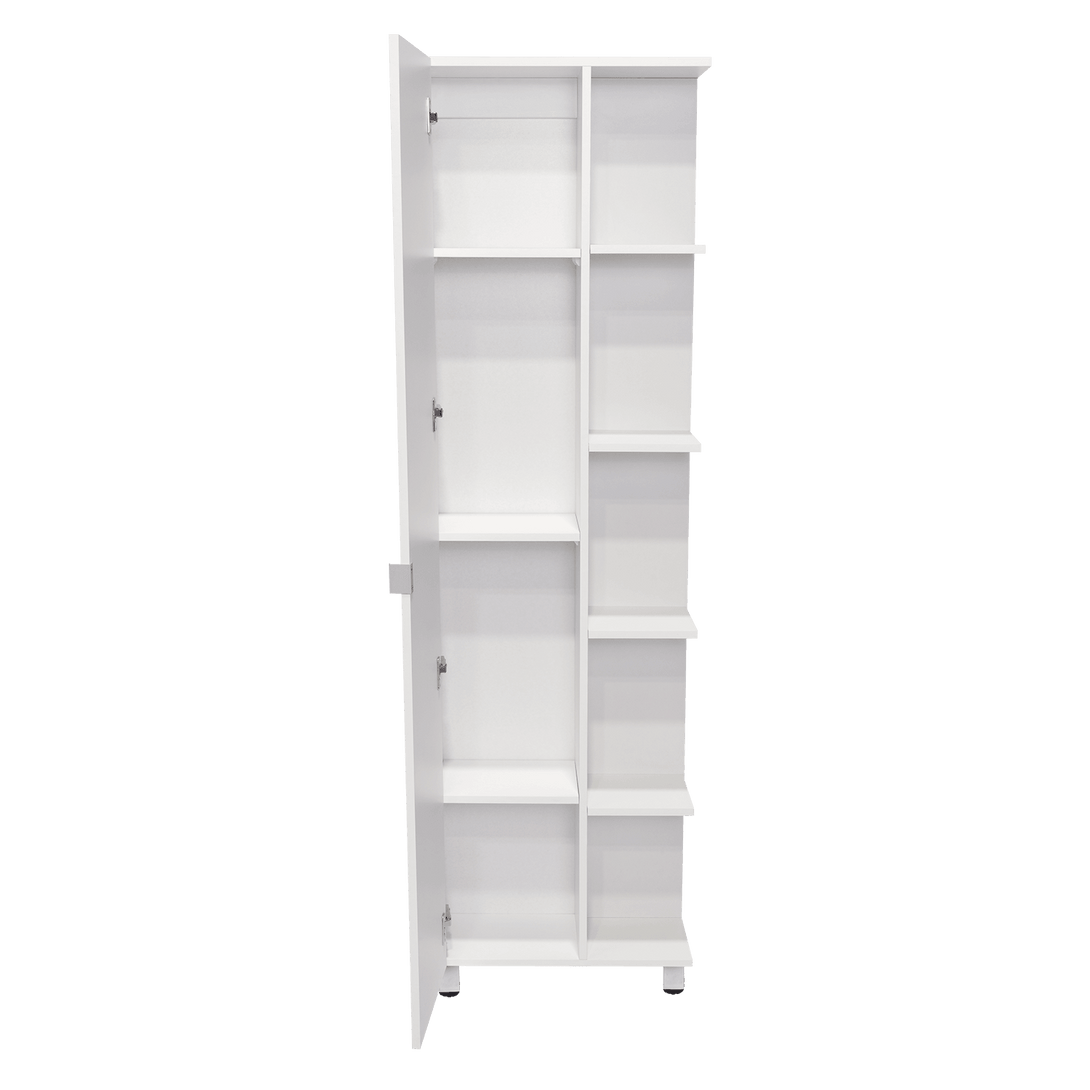 Mueble Esquinero Arán, Blanco Nevado, con Variedad de Entrepaños ZF - VIRTUAL MUEBLES